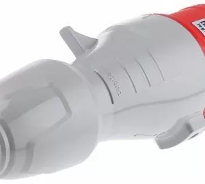 Enchufe tipo clavija /6h/ip44 3Polos + Tierra 16A/415V Rojo