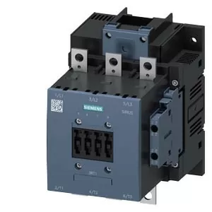 Contactor, 60HP/220V, 130HP/440V/AC-3 Bobina AC/DC  220-240V Contactos auxiliares 2 NA+2NC 3 polos, tamaño S6 Conexiónes de barra Bobina Convencional
