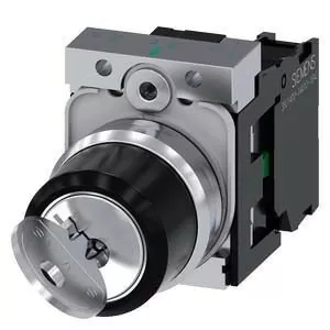 INTERRUPTOR DE LLAVE RONIS, 22MM, REDONDO, METAL, BRILLANTE NO. DE CERRADURA SB30, CON 2 LLAVES, 2 POSICIONES O-I, SOSTENIDO, ANGULO 90 GRADOS, 10:30H/13:30H...