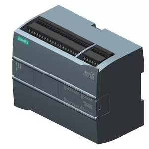 PLC CPU 1215C DC/DC/DC, alimentación 24VDC. Incorpora 14 DI a 24 VDC, 10 DO a 24VDC, 2 AI (0-10VDC), 2 AO (0/4-20mA) memoria