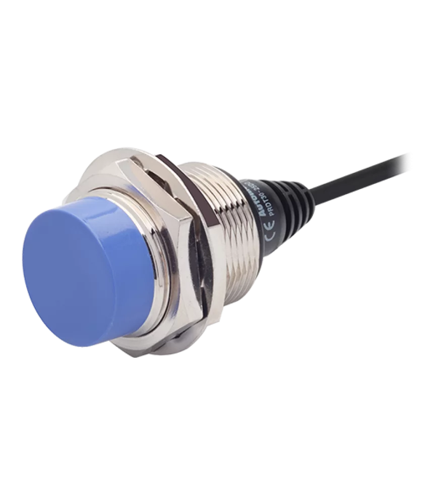 Sensor inductivo Autonics 30mm alcance 25mm 24VDC PNP-NA  3 hilos