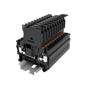 Bornera portafusible  2 puntos de conexión 24-AWG basculante fusible 5x20mm sin indicador