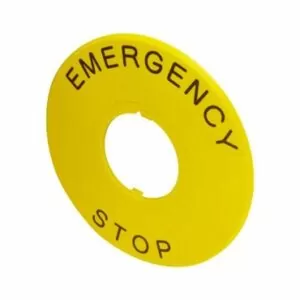 Placa para paro de emergencia